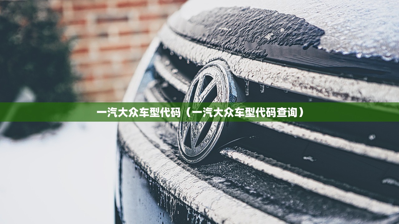 一汽大众车型代码（一汽大众车型代码查询）