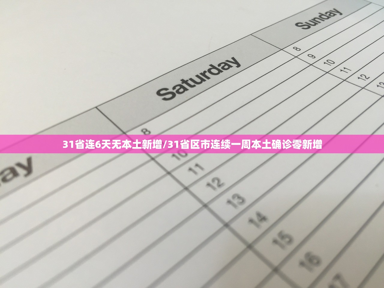 31省连6天无本土新增/31省区市连续一周本土确诊零新增