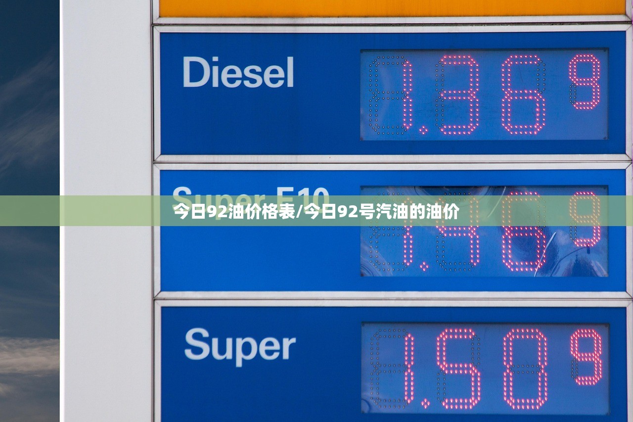 今日92油价格表/今日92号汽油的油价