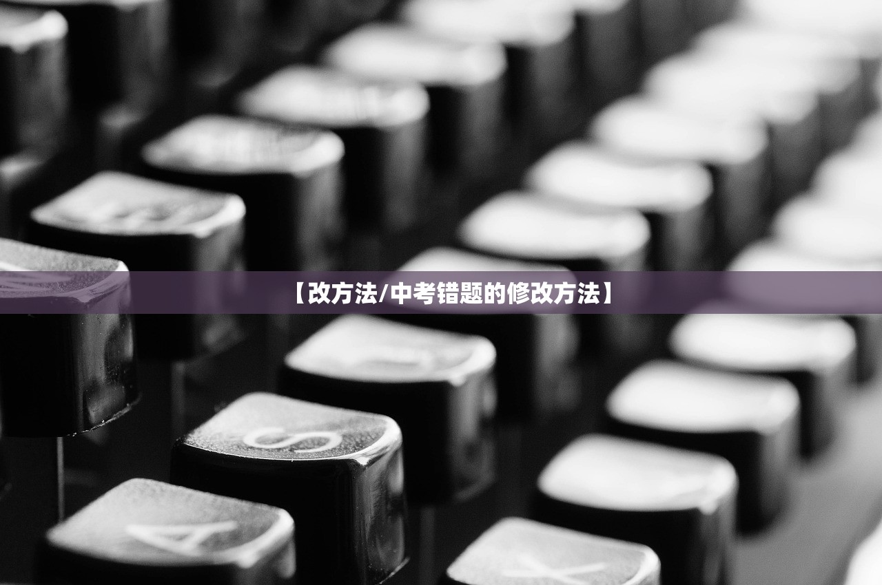 【改方法/中考错题的修改方法】