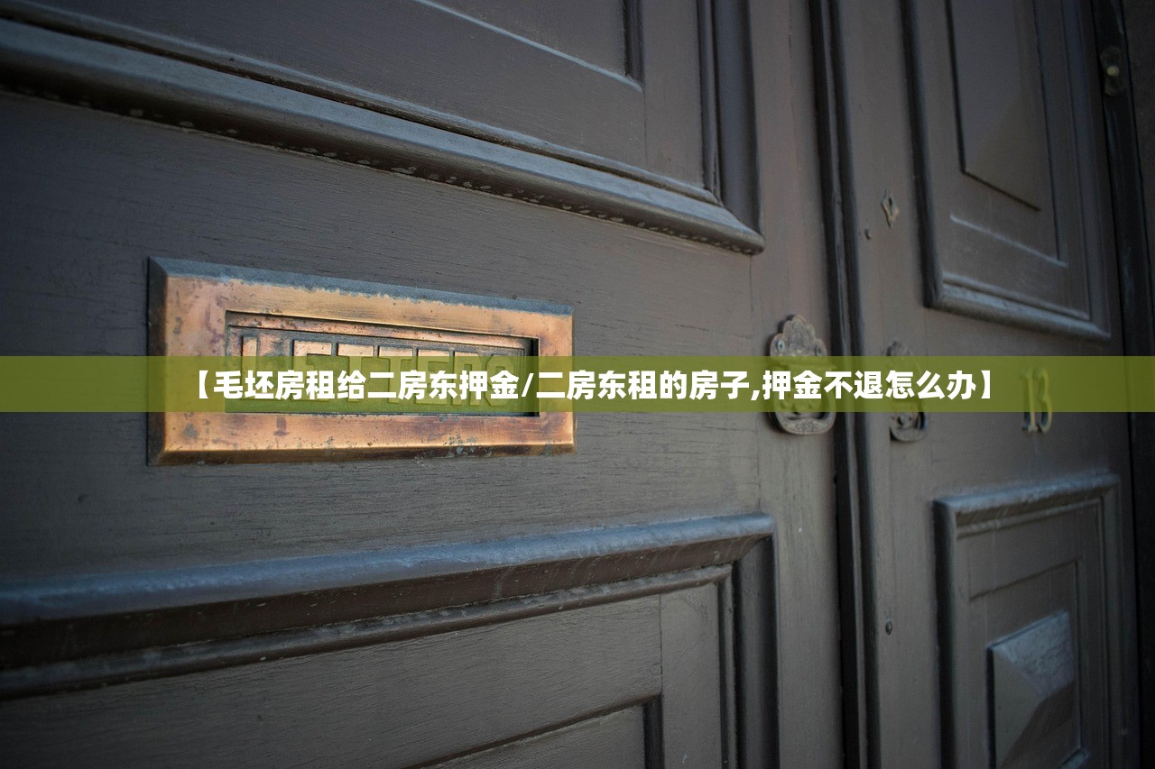 【毛坯房租给二房东押金/二房东租的房子,押金不退怎么办】